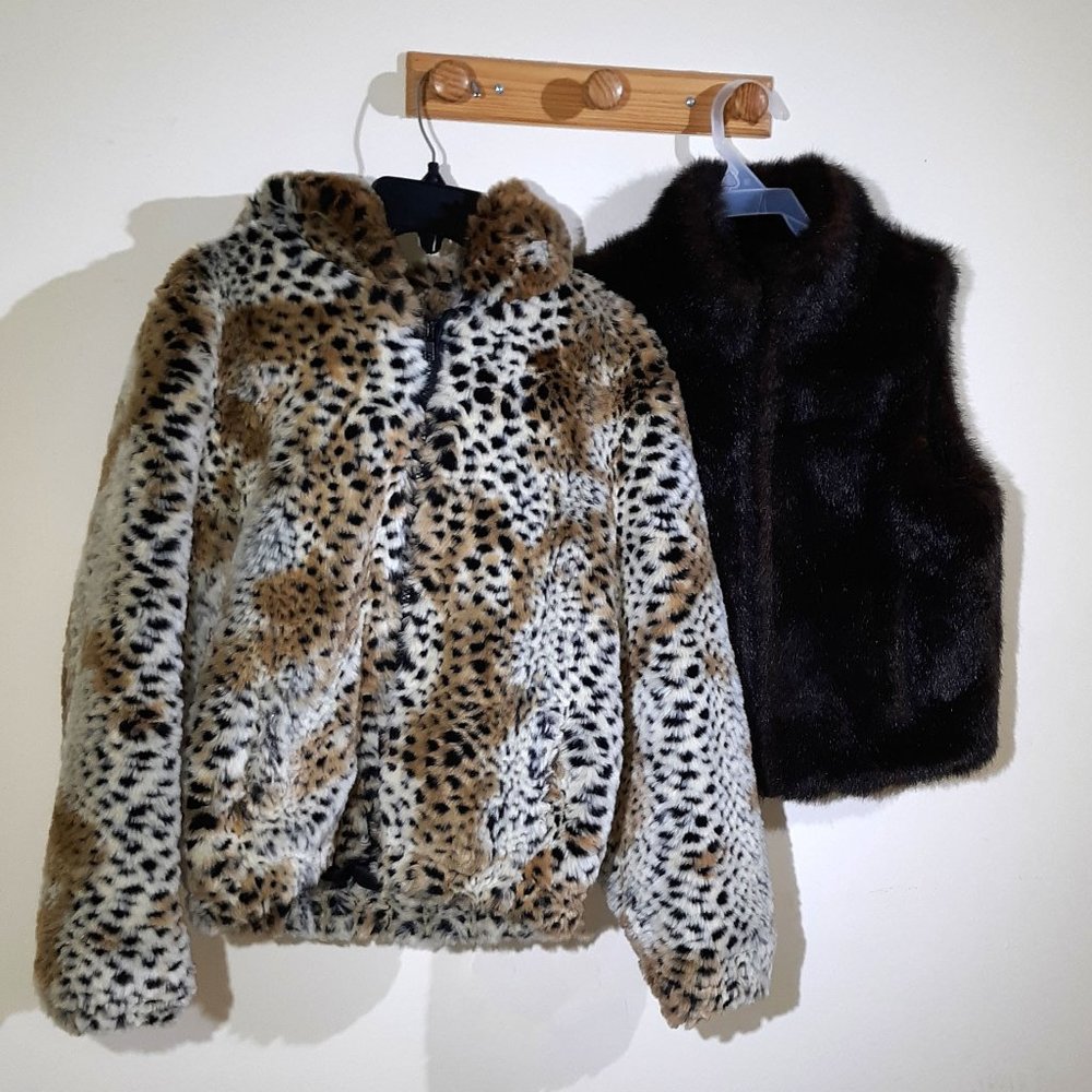 Donna Salyers Fabulous Furs Faux Fur Coat & Vest